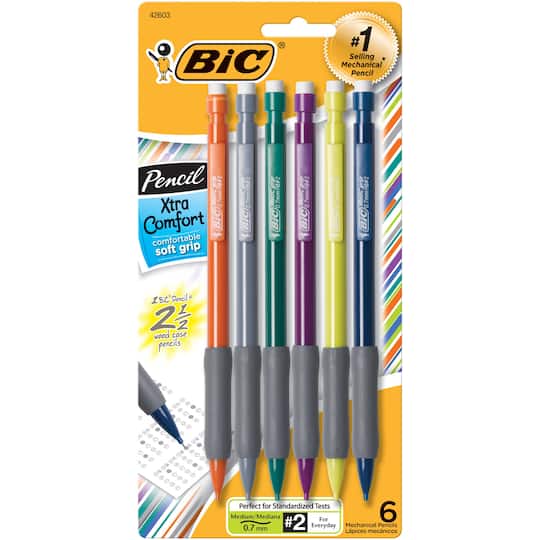 BIC&#xAE; Matic Grip 0.7mm Medium Point Mechanical Pencils, 6 Packs of 6